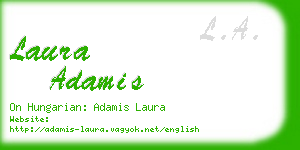 laura adamis business card